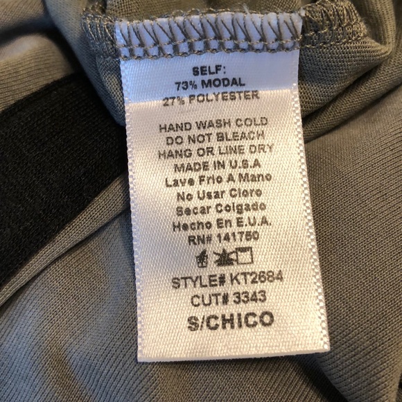 NWOT - Gray with Black Stripe Top by Orange Creek - Picture 6 of 6